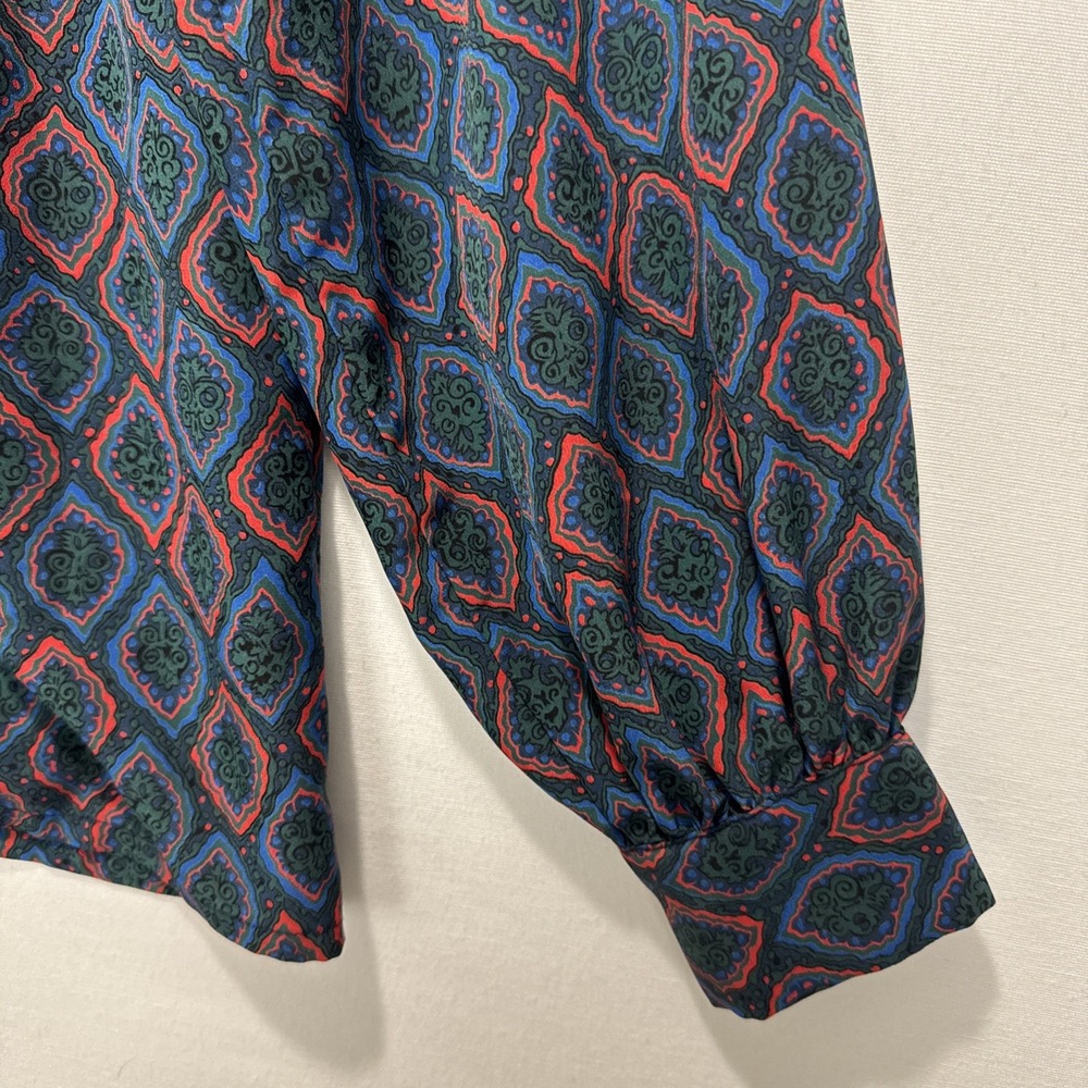 VTG Pendleton Dress Shirt Women's Sz 10 Medallion Print Made in USA Petite - Picture 3 of 10